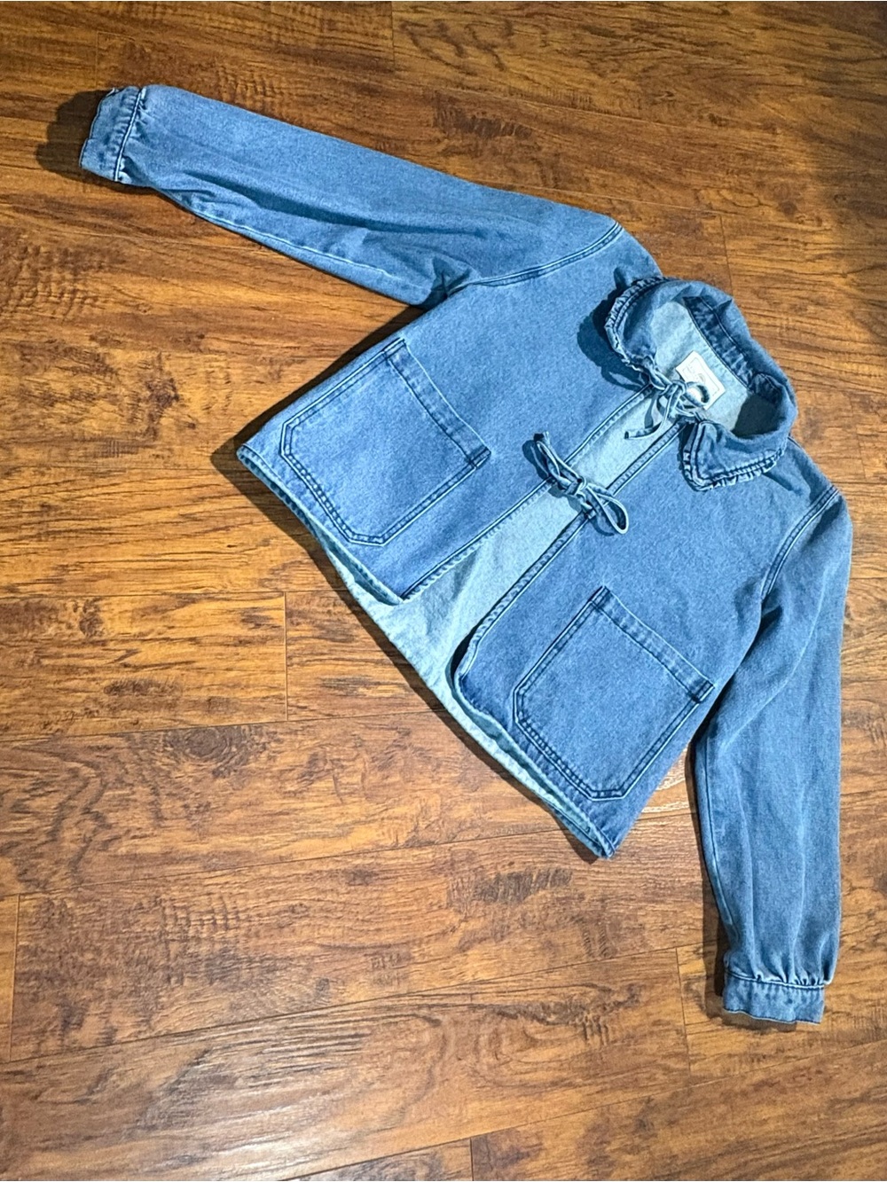 1 Sunset Lane women’s size XL tie front jean jacket